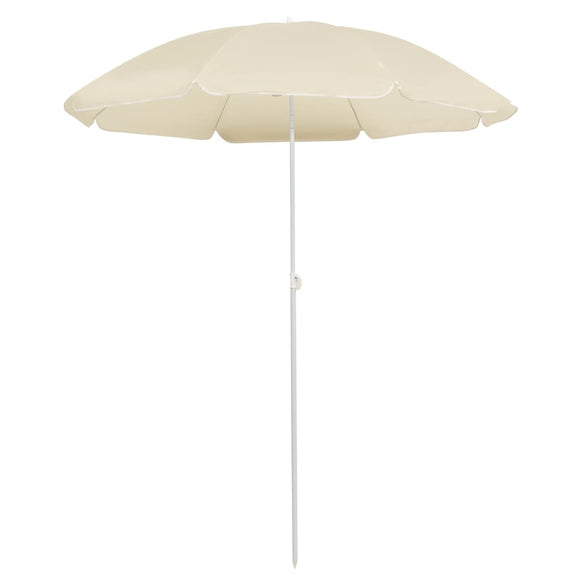 NNEVL Outdoor Parasol with Steel Pole Sand 180 cm