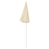 NNEVL Outdoor Parasol with Steel Pole Sand 180 cm