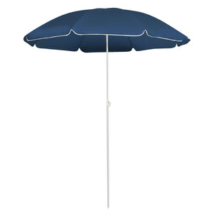 NNEVL Outdoor Parasol with Steel Pole Blue 180 cm
