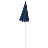 NNEVL Outdoor Parasol with Steel Pole Blue 180 cm
