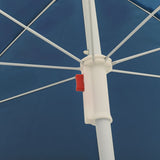 NNEVL Outdoor Parasol with Steel Pole Blue 180 cm