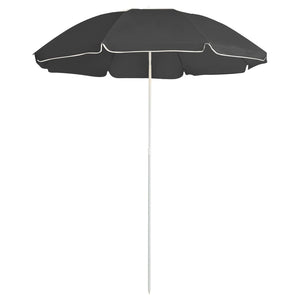 NNEVL Outdoor Parasol with Steel Pole Anthracite 180 cm
