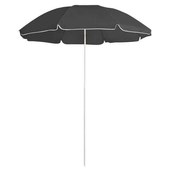 NNEVL Outdoor Parasol with Steel Pole Anthracite 180 cm