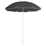NNEVL Outdoor Parasol with Steel Pole Anthracite 180 cm