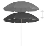 NNEVL Outdoor Parasol with Steel Pole Anthracite 180 cm