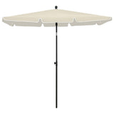 NNEVL Garden Parasol with Pole 210x140 cm Sand