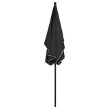 NNEVL Garden Parasol with Pole 210x140 cm Anthracite