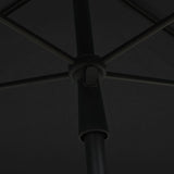 NNEVL Garden Parasol with Pole 210x140 cm Anthracite