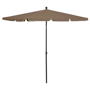 NNEVL Garden Parasol with Pole 210x140 cm Taupe