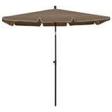 NNEVL Garden Parasol with Pole 210x140 cm Taupe