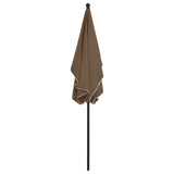 NNEVL Garden Parasol with Pole 210x140 cm Taupe