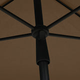 NNEVL Garden Parasol with Pole 210x140 cm Taupe