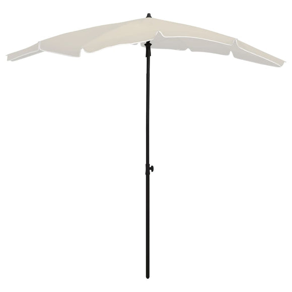 NNEVL Garden Parasol with Pole 200x130 cm Sand