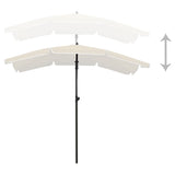 NNEVL Garden Parasol with Pole 200x130 cm Sand