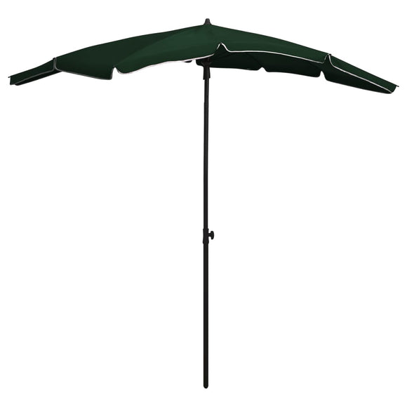 NNEVL Garden Parasol with Pole 200x130 cm Green