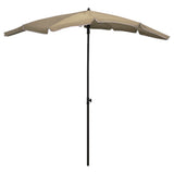 NNEVL Garden Parasol with Pole 200x130 cm Taupe