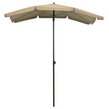 NNEVL Garden Parasol with Pole 200x130 cm Taupe