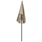 NNEVL Garden Parasol with Pole 200x130 cm Taupe