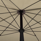 NNEVL Garden Parasol with Pole 200x130 cm Taupe