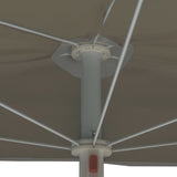 NNEVL Garden Half Parasol with Pole 180x90 cm Sand