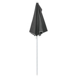 NNEVL Garden Half Parasol with Pole 180x90 cm Anthracite