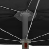 NNEVL Garden Half Parasol with Pole 180x90 cm Anthracite