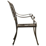 NNEVL Garden Chairs 2 pcs Cast Aluminium Bronze