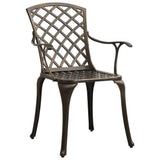 NNEVL Garden Chairs 4 pcs Cast Aluminium Bronze