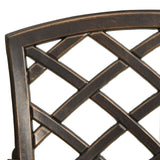 NNEVL Garden Chairs 4 pcs Cast Aluminium Bronze