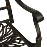 NNEVL Swivel Garden Chairs 2 pcs Cast Aluminium Bronze