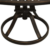NNEVL Swivel Garden Chairs 2 pcs Cast Aluminium Bronze