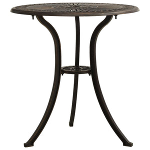 NNEVL Garden Table Bronze 62x62x65 cm Cast Aluminium