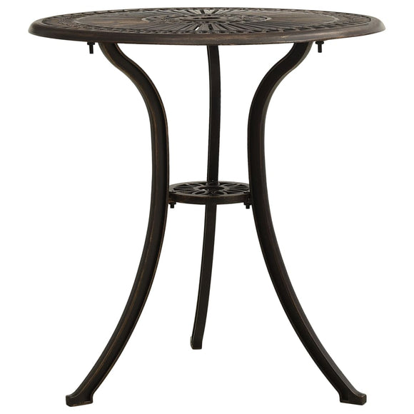 NNEVL Garden Table Bronze 62x62x65 cm Cast Aluminium