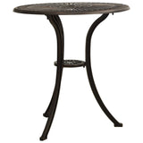 NNEVL Garden Table Bronze 62x62x65 cm Cast Aluminium