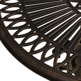 NNEVL Garden Table Bronze 62x62x65 cm Cast Aluminium