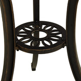NNEVL Garden Table Bronze 62x62x65 cm Cast Aluminium