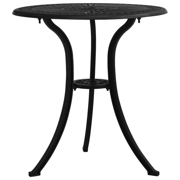 NNEVL Garden Table Black 62x62x65 cm Cast Aluminium
