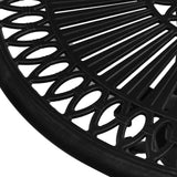 NNEVL Garden Table Black 62x62x65 cm Cast Aluminium
