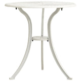 NNEVL Garden Table White 62x62x65 cm Cast Aluminium