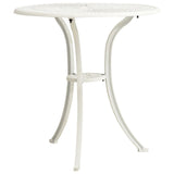 NNEVL Garden Table White 62x62x65 cm Cast Aluminium