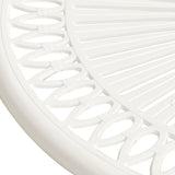 NNEVL Garden Table White 62x62x65 cm Cast Aluminium