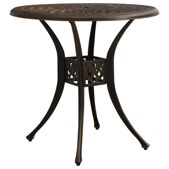 NNEVL Garden Table Bronze 78x78x72 cm Cast Aluminium