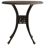 NNEVL Garden Table Bronze 78x78x72 cm Cast Aluminium