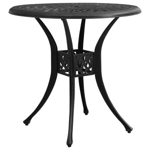 NNEVL Garden Table Black 78x78x72 cm Cast Aluminium