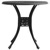 NNEVL Garden Table Black 78x78x72 cm Cast Aluminium