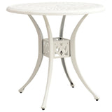 NNEVL Garden Table White 78x78x72 cm Cast Aluminium