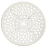 NNEVL Garden Table White 78x78x72 cm Cast Aluminium