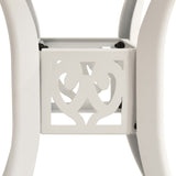 NNEVL Garden Table White 78x78x72 cm Cast Aluminium