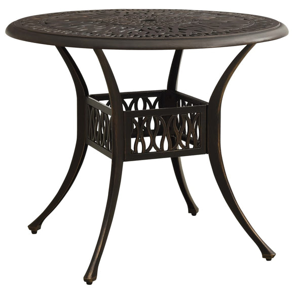 NNEVL Garden Table Bronze 90x90x74 cm Cast Aluminium