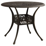 NNEVL Garden Table Bronze 90x90x74 cm Cast Aluminium